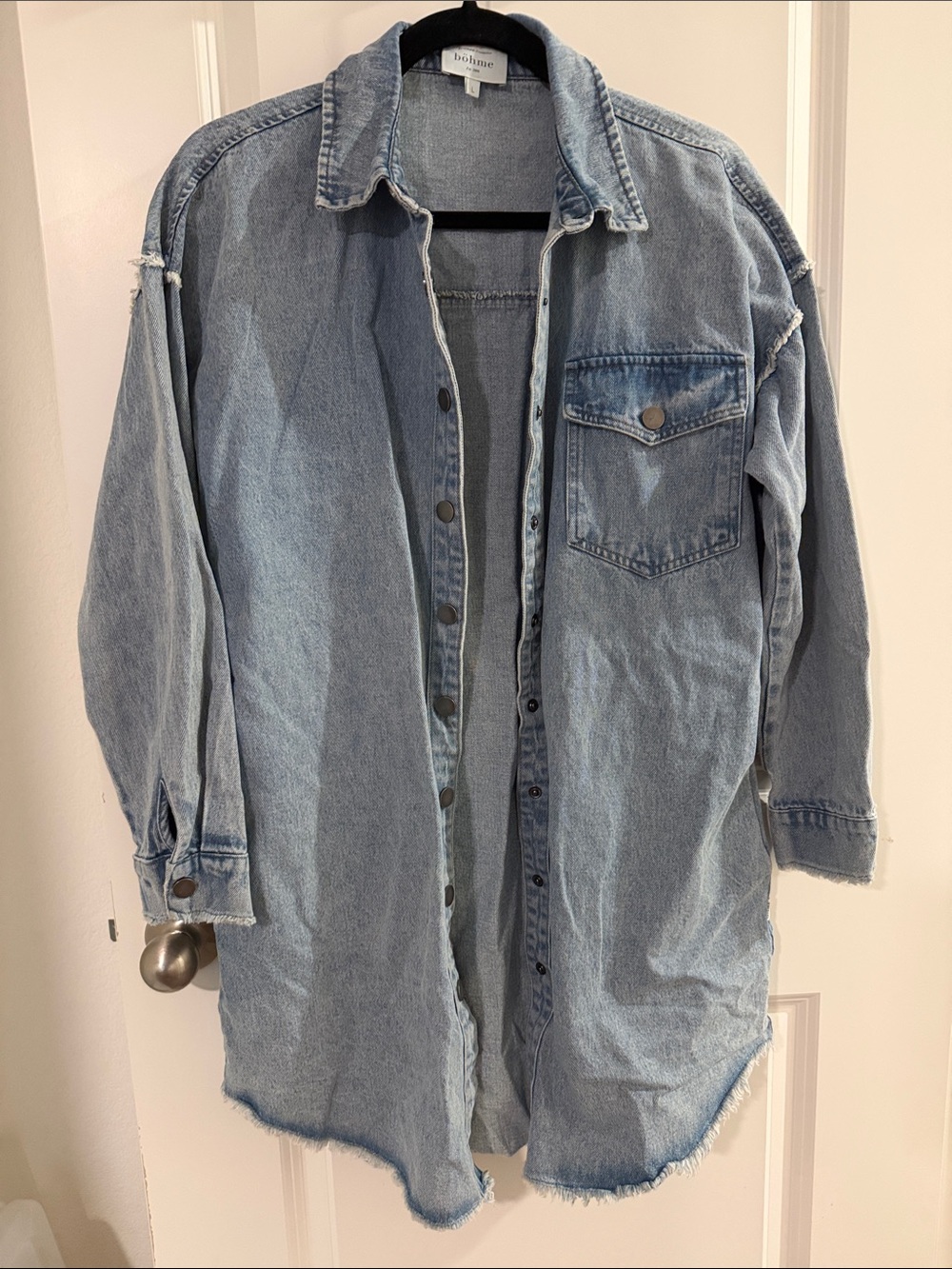 Bone Denim Shacket